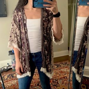 Floral cardigan/shawl